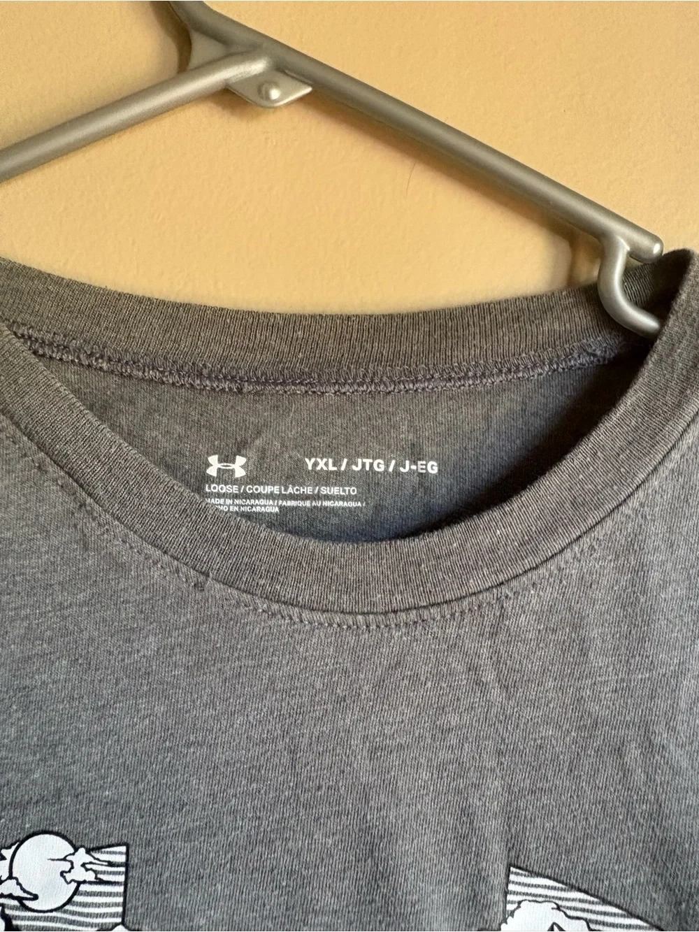 Under Armour Youth Gray Graphic Logo T‑Shirt